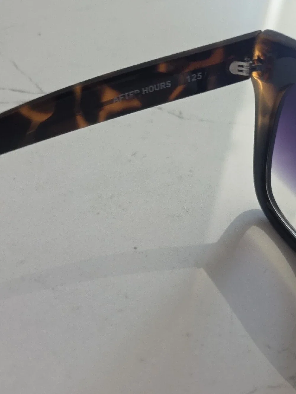 Quay Australia Tortoiseshell Frame Sunglasses with Gradient Purple Lenses